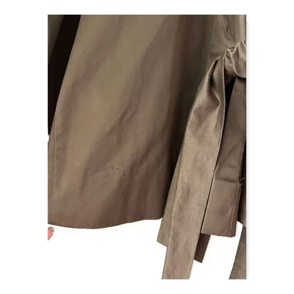 Fendi Brown Front Wrap Collared Jacket